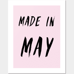 Made in May simple text design Posters and Art